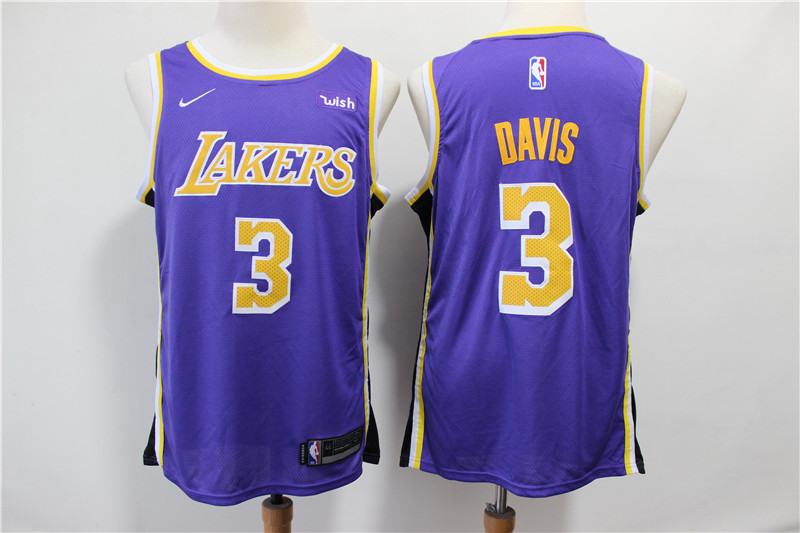 Men Los Angeles Lakers #3 Davis Purple Game Nike NBA Jerseys2->los angeles lakers->NBA Jersey